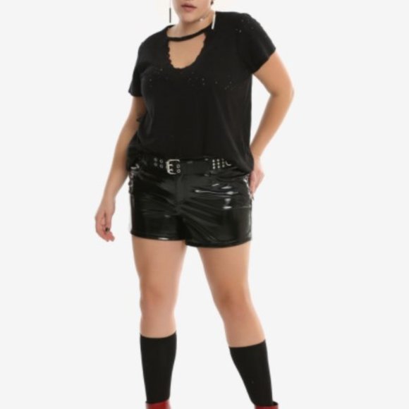 NWT 22 TRIPP HOT TOPIC VINYL SHORTS FINAL PRICE - Picture 1 of 3